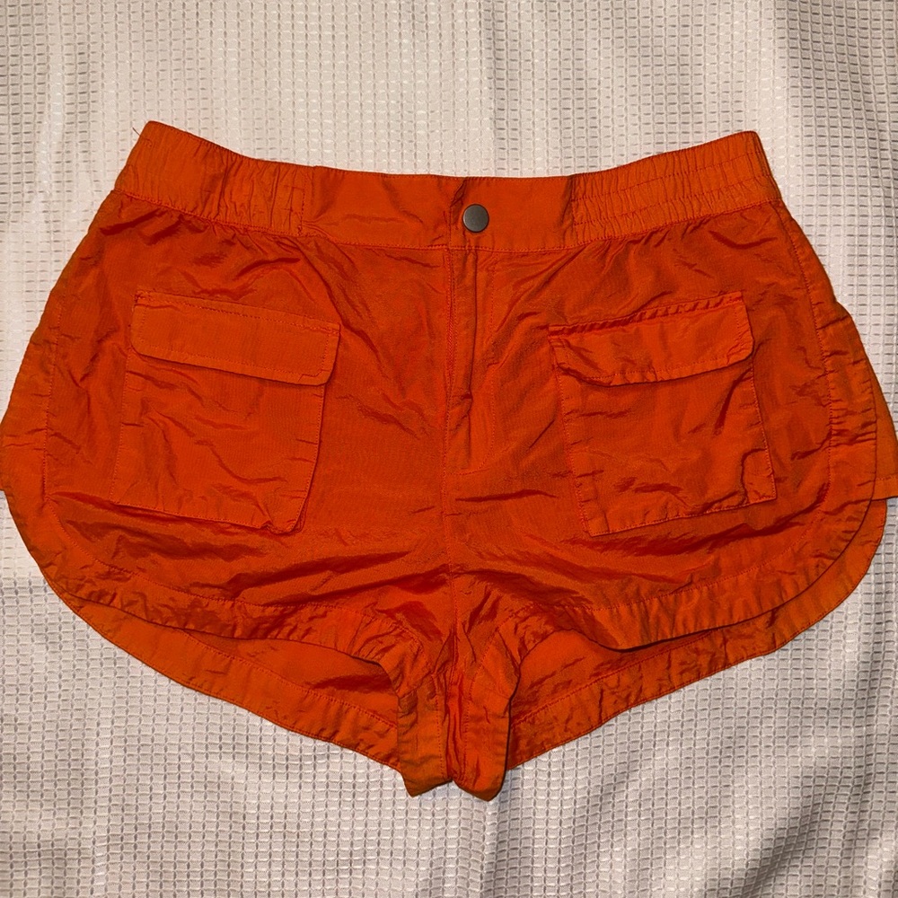 Urban Outfitters orange cargo shorts